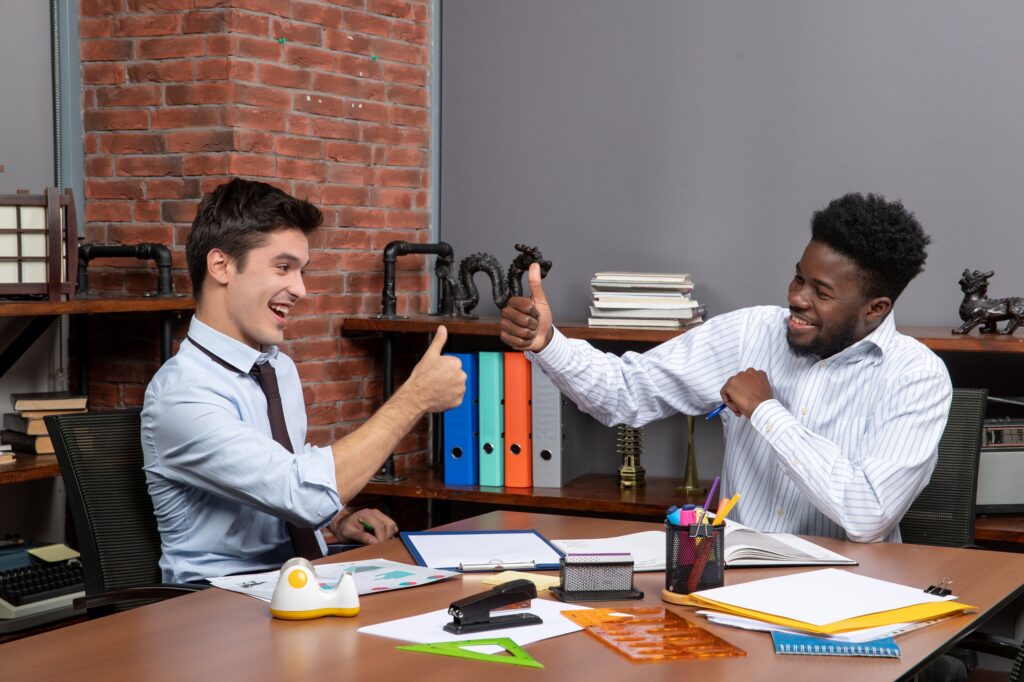 front-view-two-businessmen-giving-thumbs-up-1024x682 Are you destined to be an Entrepreneur, an Employee or an Intrapreneur?